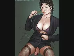 Elegante vestido marrón pornos gays caseras con broche